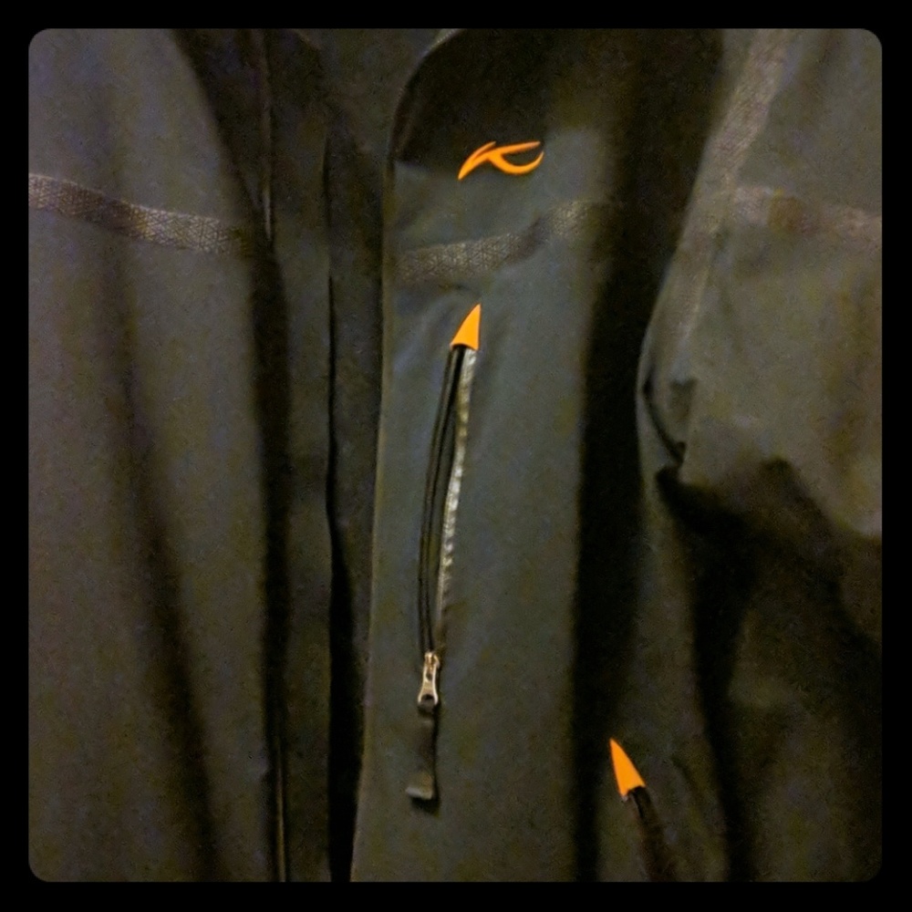 Men's Large KJUS Fleece lined black coat